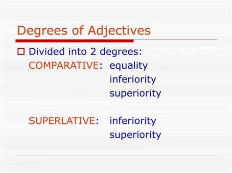 Ppt Degrees Of Adjectives Powerpoint Presentation Free Download Id