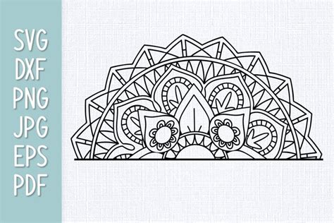 Mandala Half Svg Best Free Svg File