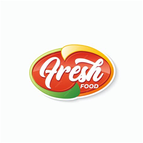 Premium Vector | Fresh food typography logo template