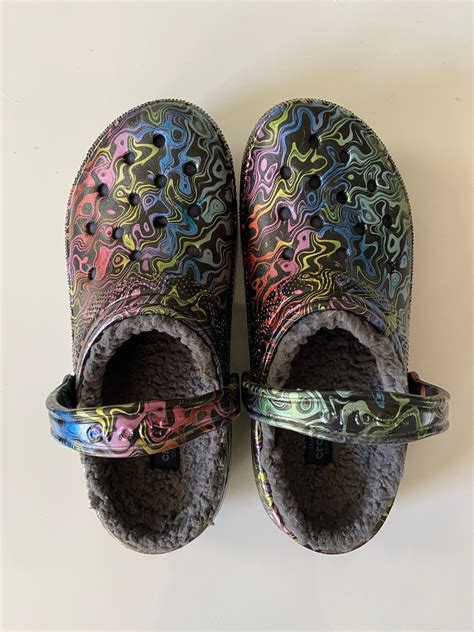 Classic Crocs Custom Faux Fur Lined Unisex Clogs Tie Dye Etsy