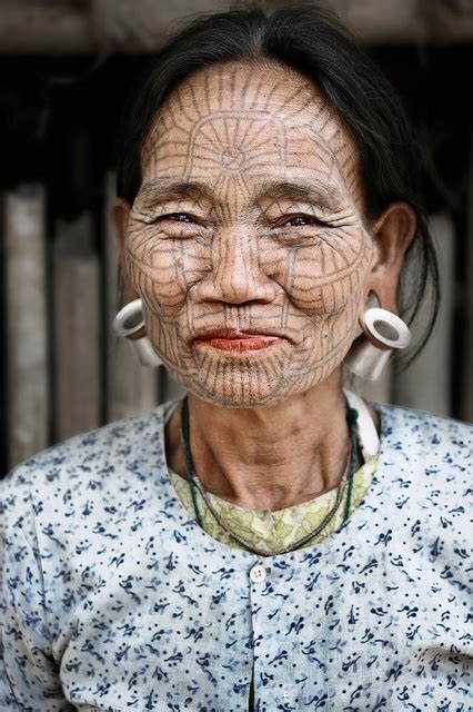 Old Woman face tattoo