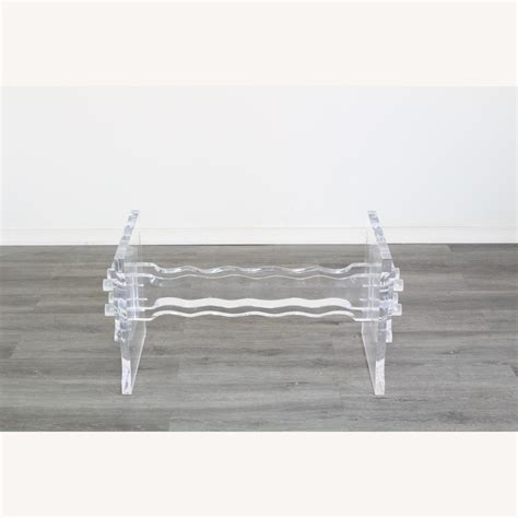 Vintage Lucite Coffee Table With Glass Top - AptDeco