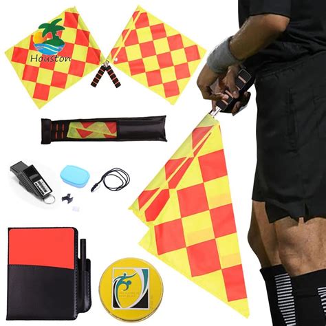 Soccer Referee Kit Soccer Referee Flag Red And Yellow Cards Referee