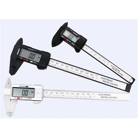 150mm 6 Inch LCD Electronic Digital Caliper Carbon Fiber Vernier