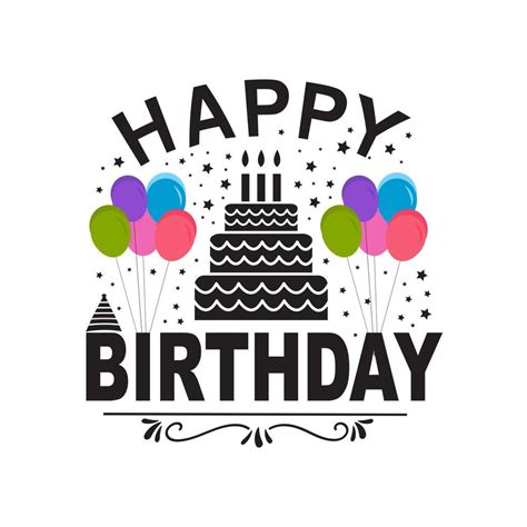 Happy Birthday typography vector illustration design for greeting cards ...