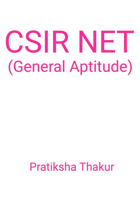 Csir Net General Aptitude Pdf