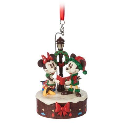 Mickey Minnie Mouse Light Up Ornament World Showcase Germany Holiday