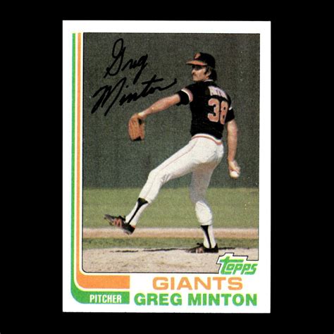 Greg Minton 1982 Topps San Francisco Giants 687 R313h 11 Ebay