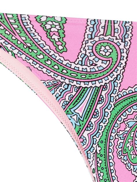 Mc Saint Barth Paisley Print Bikini Bottoms Farfetch