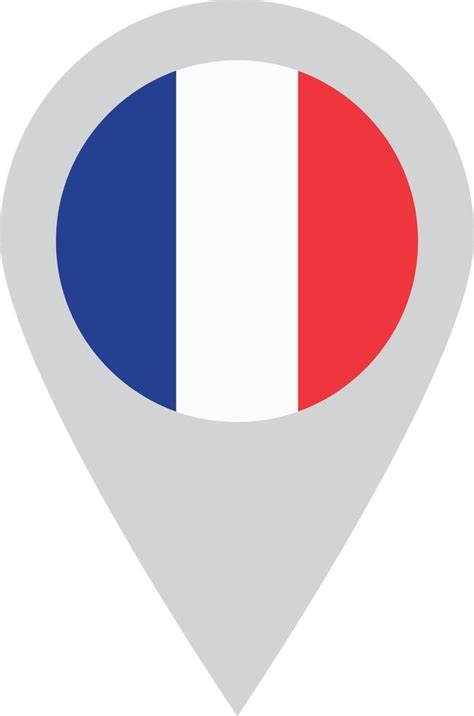 France Map Pin Icon In Trendy Style France Flag Map Marker Location