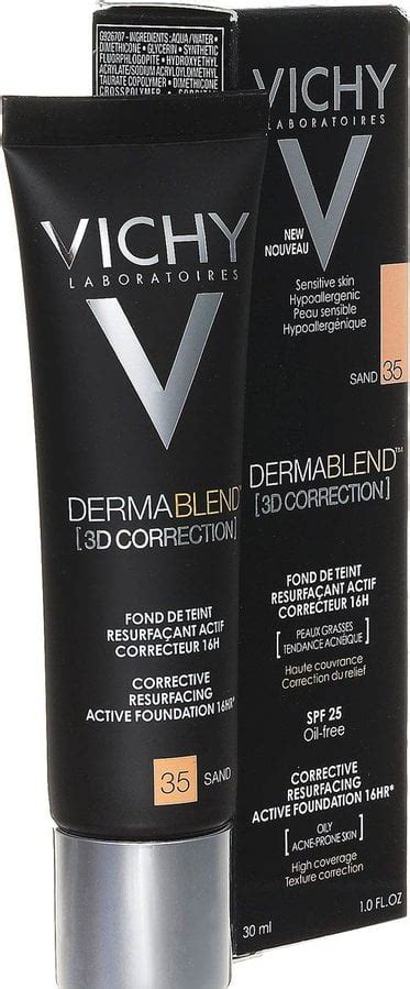 Vichy Dermablend 3d Correction Foundation 35 Sand 30ml 101fl Oz