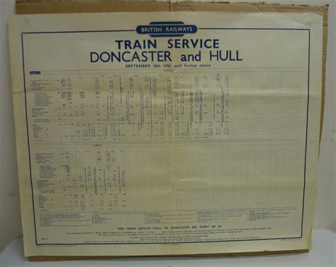 1950s British Railways Train Service Auctions And Price Archive