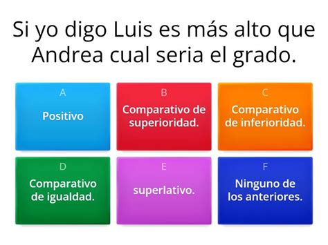 El Adjetivo Y Sus Grados Quiz