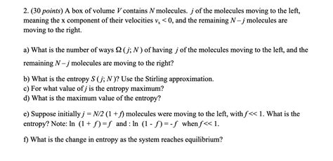 Solved 2 30 Points A Box Of Volume V Contains N