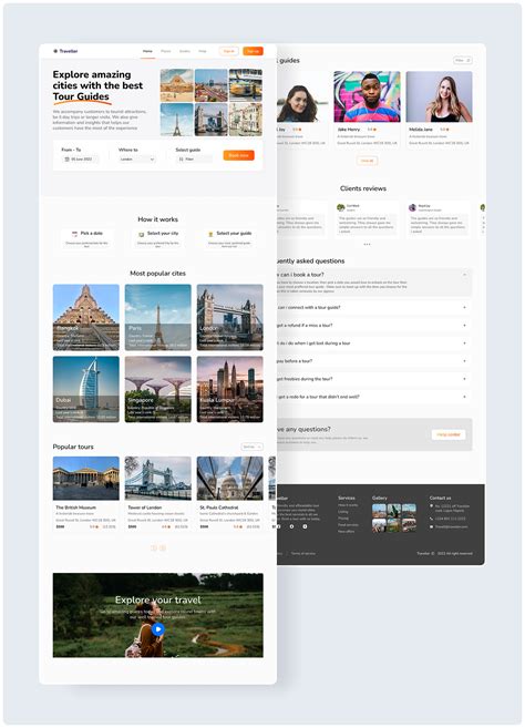 Travel Guide Booking Landing page on Behance