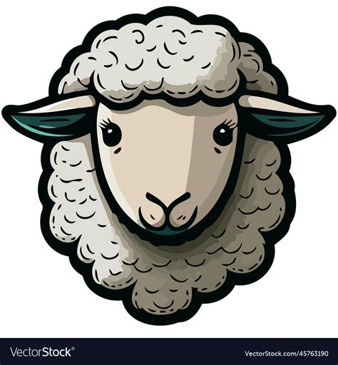 Animal mammal sheep head Royalty Free Vector Image