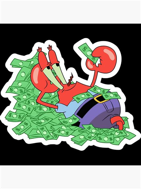 "SpongeBob Mr Krabs Lies in Money" Photographic Print for Sale by ...