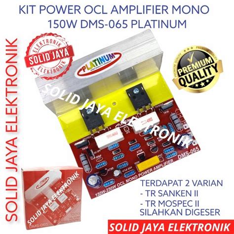 Jual Kit Power Ocl Mono Amplifier W Ampli Tr Final Mospec Atau