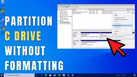 How To Partition C Drive On Windows Without Formatting Youtube