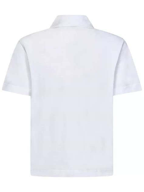 Palm Angels White Cotton Piqu Sartorial Polo Shirt White