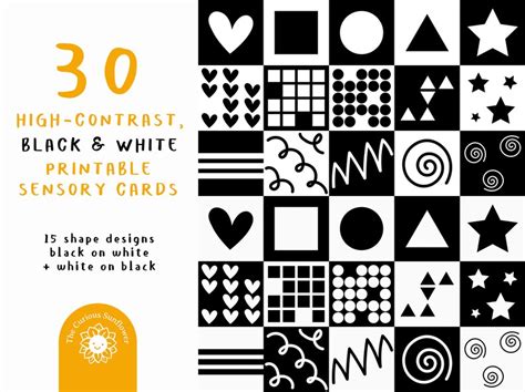 100 High Contrast Baby Cards Bundle Printable Montessori Etsy