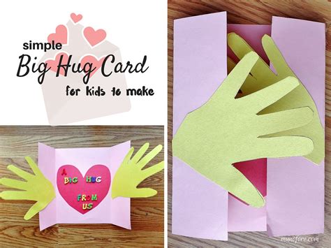 A Big Hug Card Craft for Kids - Munofore