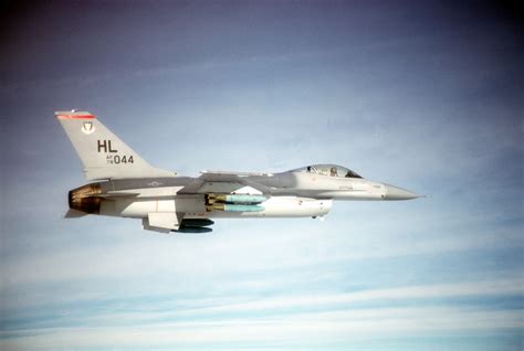 An Air To Air Right Side View Of An F 16 Fighting Falcon Aircraft Armed