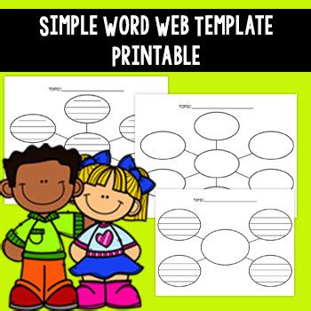 Simple Word Web Template Printable by LailaBee | TPT