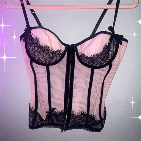 Victoria Secret Corset Top Super Cute Light Pink Depop Victoria