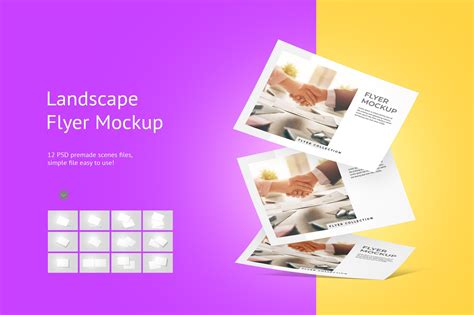 Landscape Flyer Mockup | Print Templates ~ Creative Market