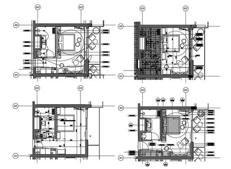 Four Drawings Showing The Different Parts Of A House Including Floor