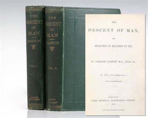 The Descent Of Man Charles Darwin First Edition Rare Two Volumes