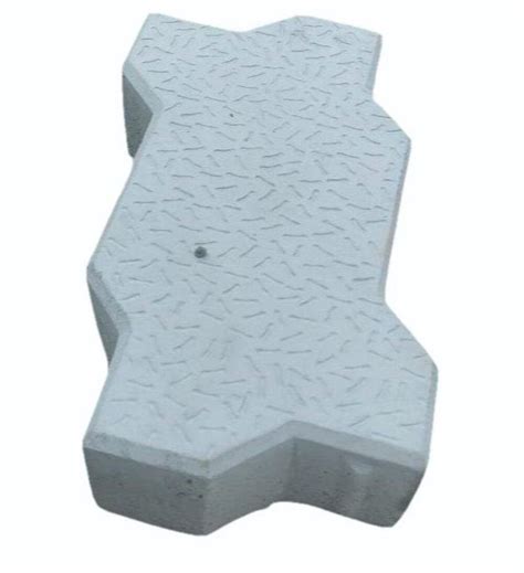 Zigzag Grey Concrete Paver Block Dimensions 26 L X 8 W X 4 H