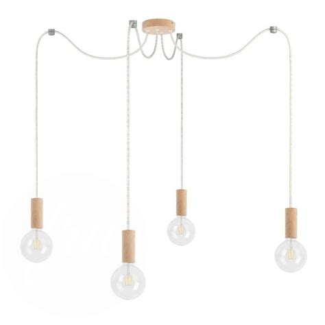 Lampa Wisz Ca Loft Multi Eco Line B X Drewniana Kabel Jutowy