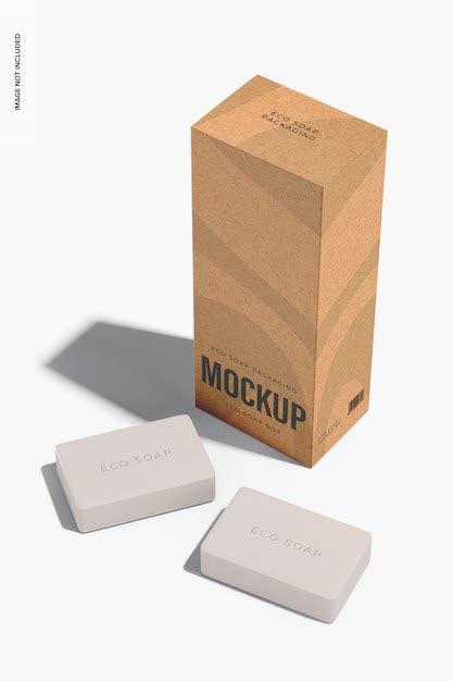 Premium PSD Eco Soap Box Mockup Perspective