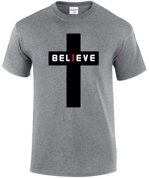 2018 Mens Summer Sale 100 Cotton T Shirt Believer Christian Religious Jesus Christ Faith Born