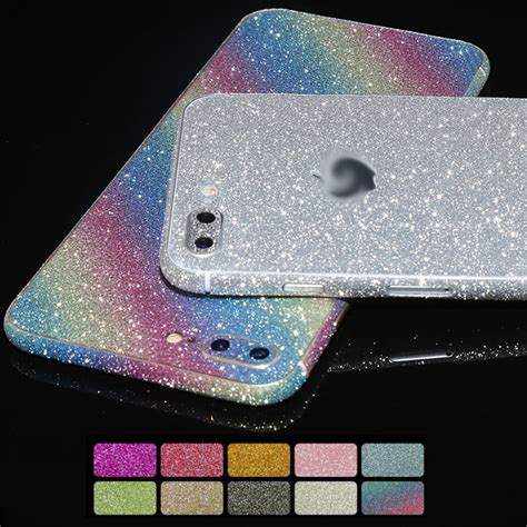 Glitter Full Body Sticker Phone Skin Cover Case For Iphone X S