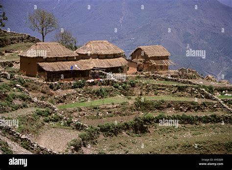village  nepal stock photo alamy
