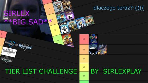 Tier List Challenge Nominowany Przez Sebulba Youtube