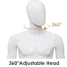 Amazon Giantex Male Mannequin Torso Adjustable Height Detachable