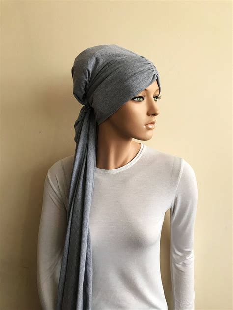 In One Gray Melange Hijab Jersey Turban Volume Ready Turban Vintage