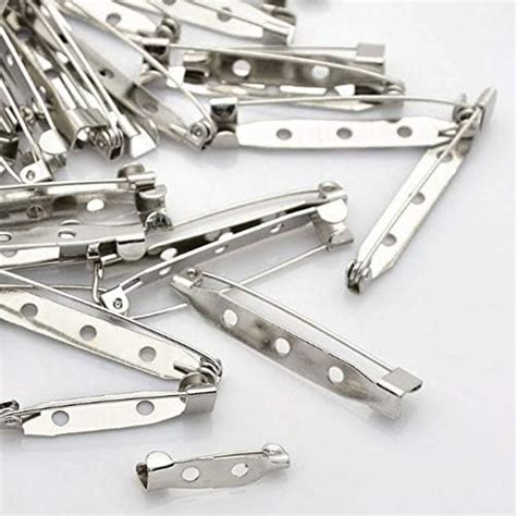 Fleymu 90PCS Broschen Pins Sicherheitsnadeln Rückseite Ansteckern