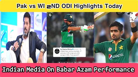 Indian Media On Babar Century Vs West Indies Todaybabar Azam Century