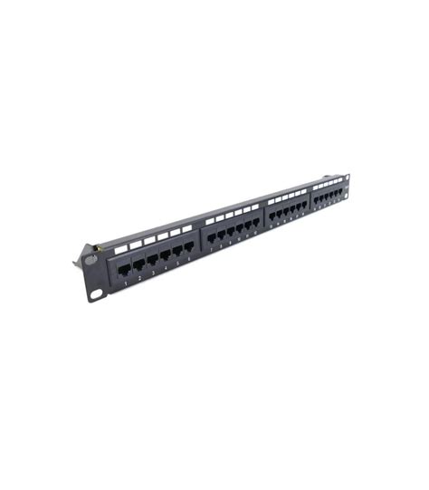 PATCH PANEL 19 24P RJ45 CAT 5E UTP VACÍO NEGRO