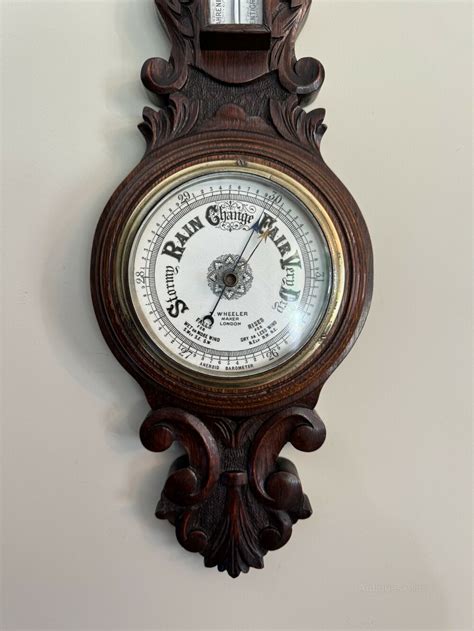 Antiques Atlas Antique Edwardian Carved Oak Aneroid Barometer As1144a1860