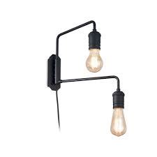 Ideal Lux Triumph Ap 2 Wall Lamp Black