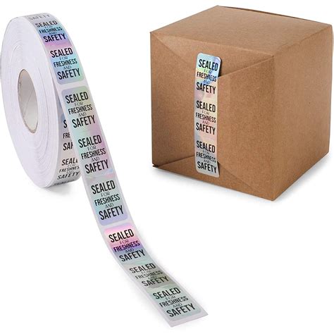 Tamper Evident Sticker Roll Silver Safety Label Seals X In Pack