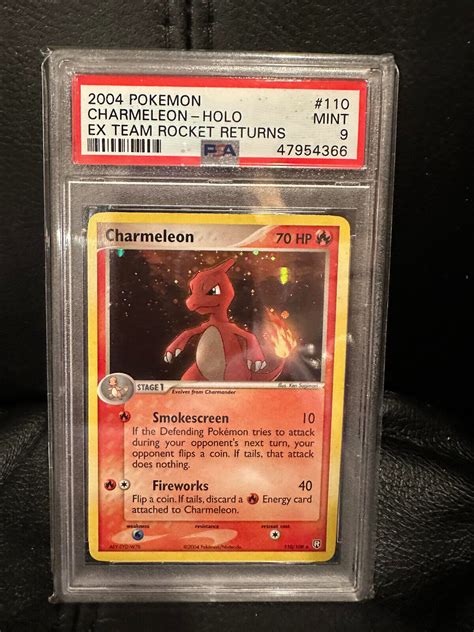 PSA 9 Secret Boxtopper Holo Charmeleon Pokemon Card EX Team Rocket