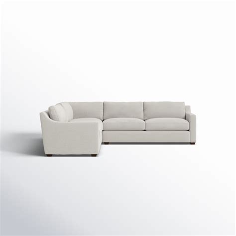 Rhodes 3 Piece Upholstered L Sectional Joss Main