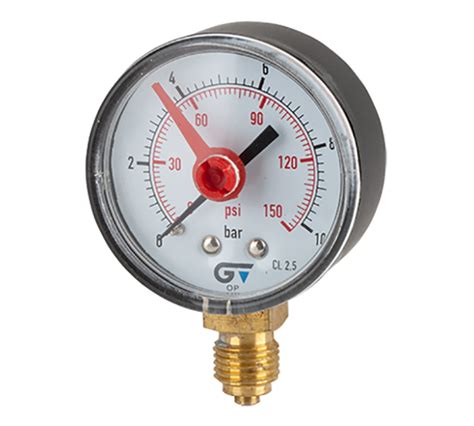 Genebre Pressure Gauge Red Index Bottom Connection